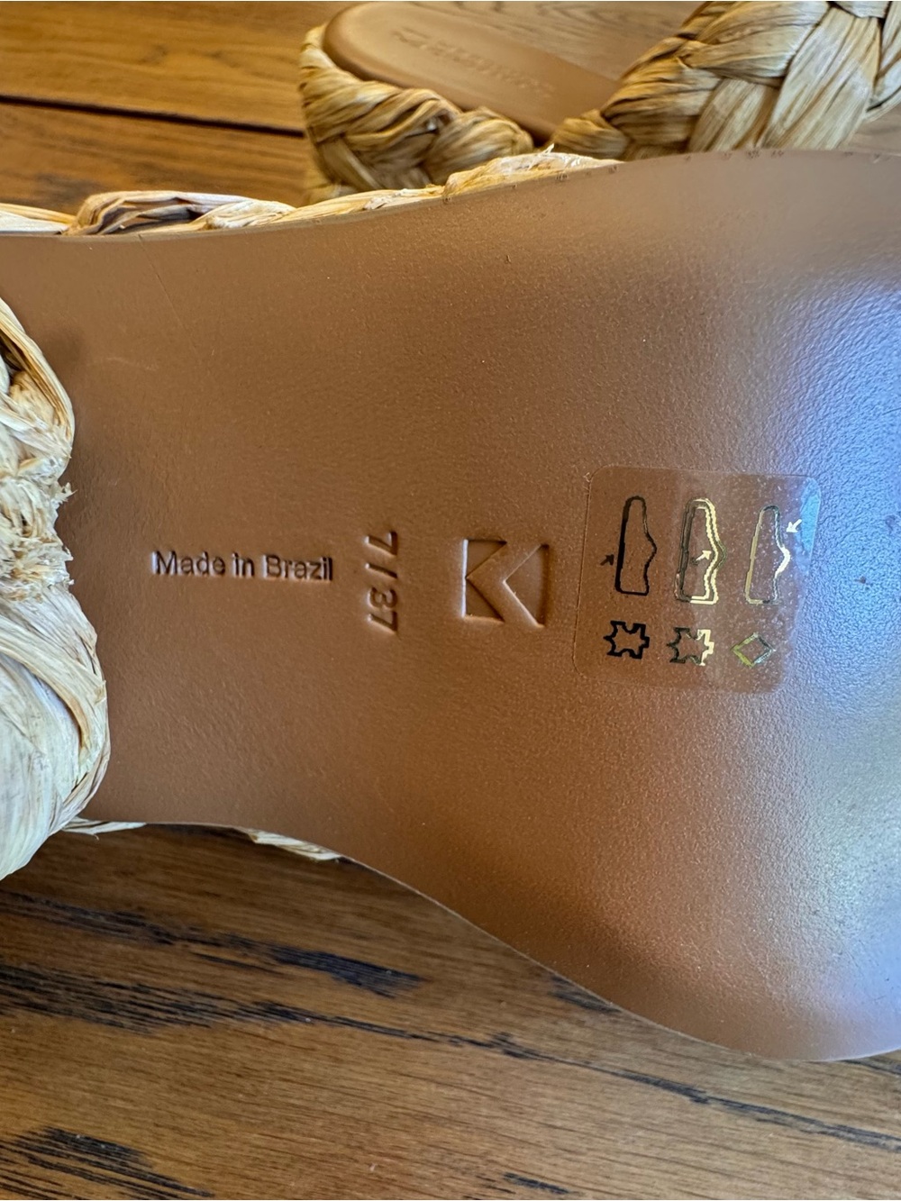 MERCEDES CASTILLO Aurelia Two band Braided Raffia Platform Mules Natural 7 37 - Picture 6 of 9